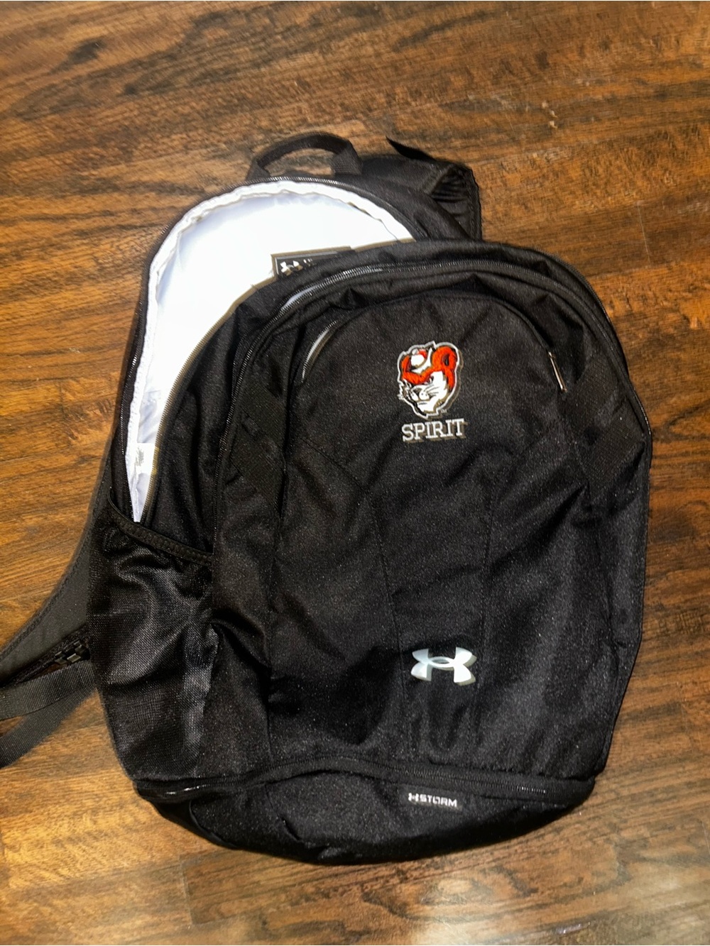 Sam Houston College Under Armour Black Backpack with Spirit Logo
